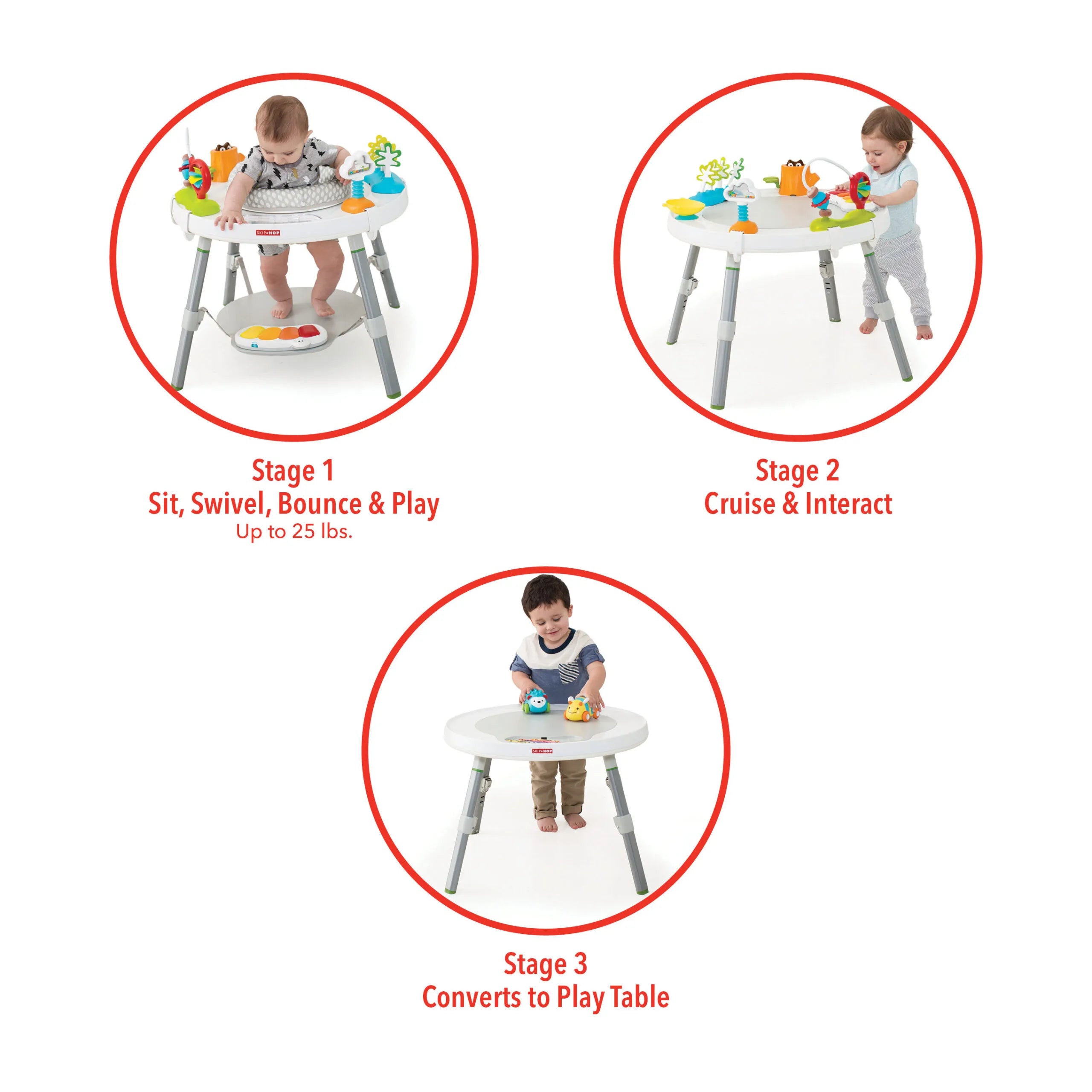 Skip Hop Explore & More 3-Stage Baby Activity Center & Play Table